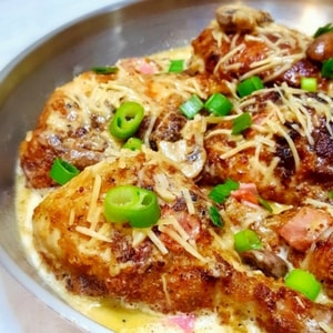 Yummy Creamy Buttery Garlic Parmesan Mushroom Chicken