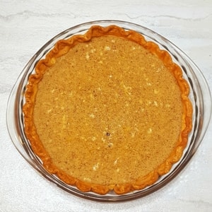 three-step super easy custard pie