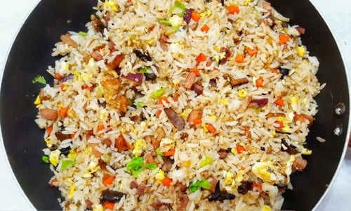 Grandma’s Easy Chicken and Mushroom Fried Rice