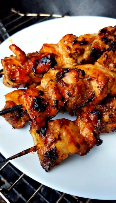 barbecue chicken skewers