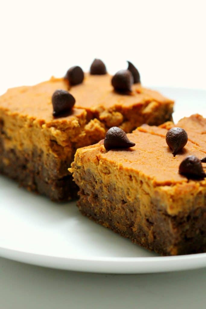 Pumpkin Peanut Butter Layer Brownies