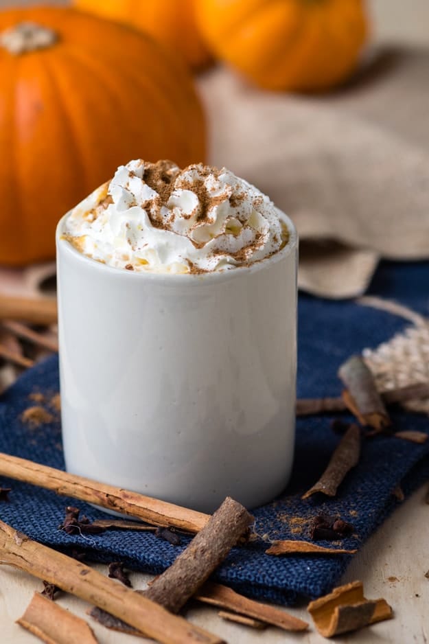 hot pumpkin spice drink